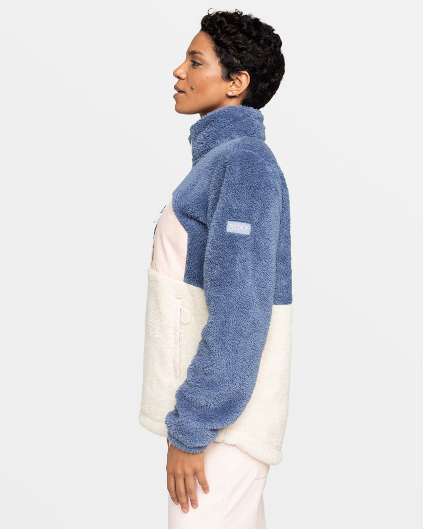 Women Roxy® Alabama Mock Neck Sweatshirt Navy / White | BSED-48076