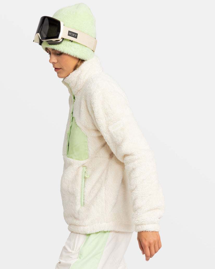 Women Roxy® Alabama Mock Neck Sweatshirt White | DBPO-23154