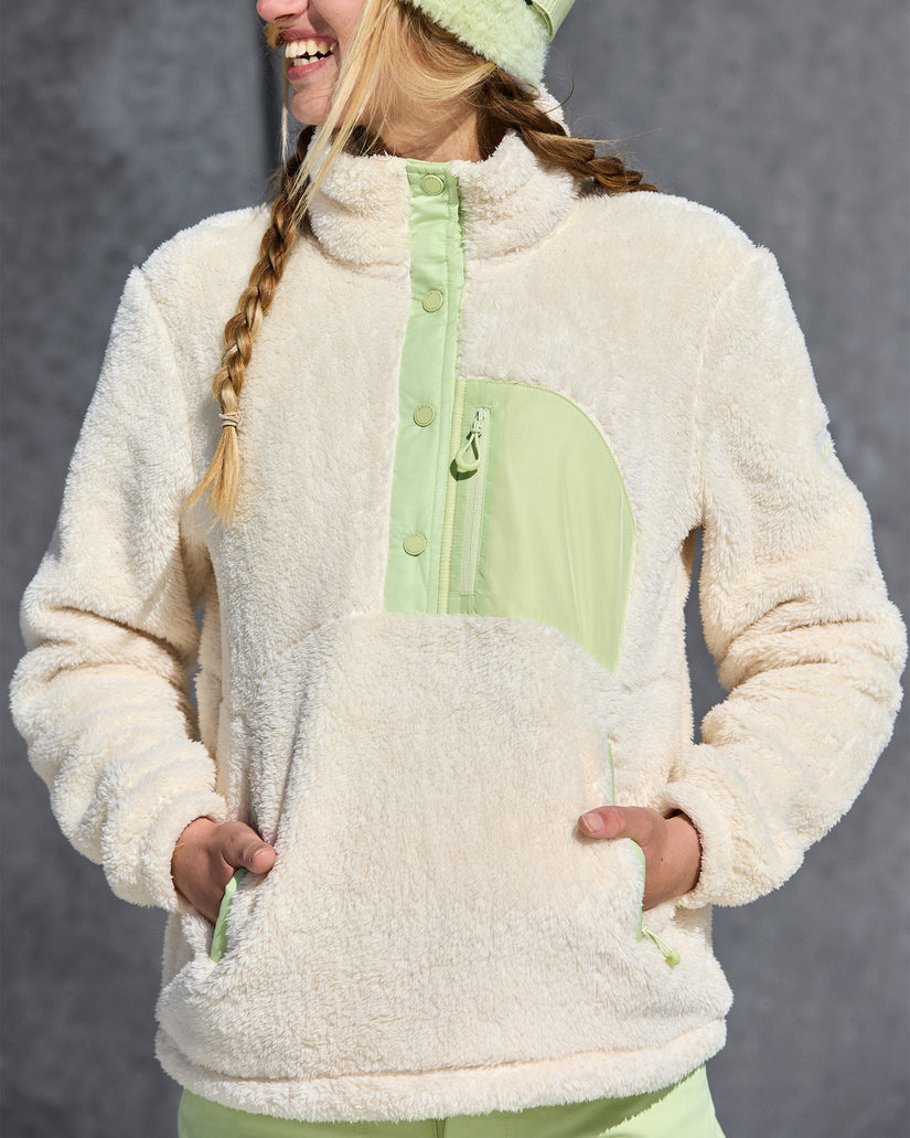 Women Roxy® Alabama Mock Neck Sweatshirt White | DBPO-23154