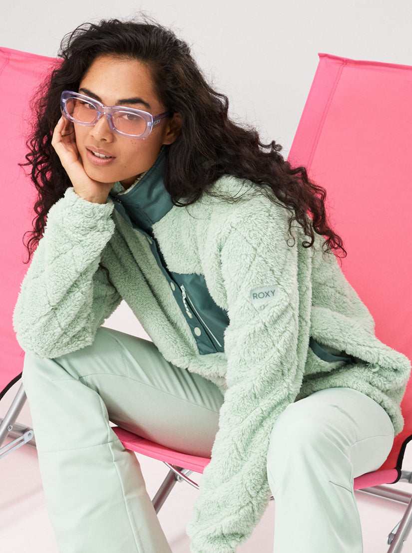 Women Roxy® Alabama Technical Fleece Green | WJUP-15802