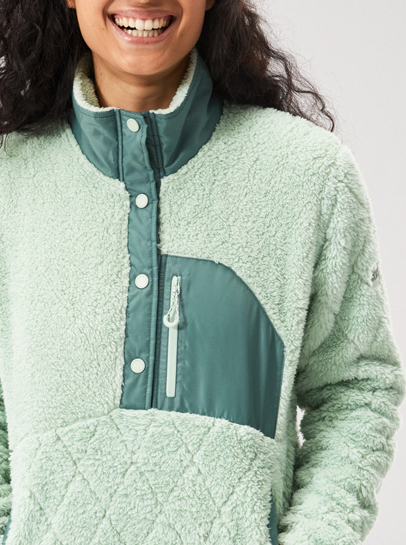 Women Roxy® Alabama Technical Fleece Green | WJUP-15802