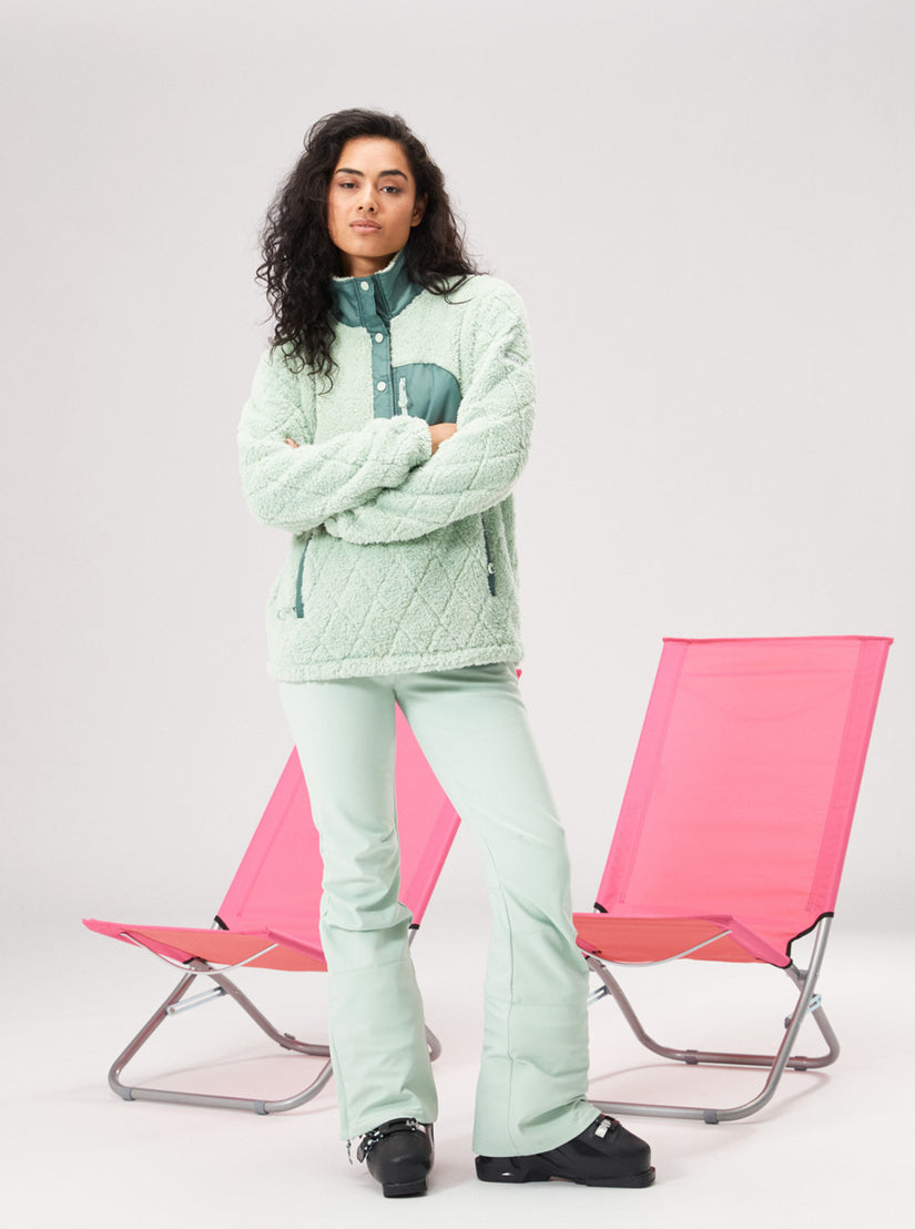 Women Roxy® Alabama Technical Fleece Green | WJUP-15802