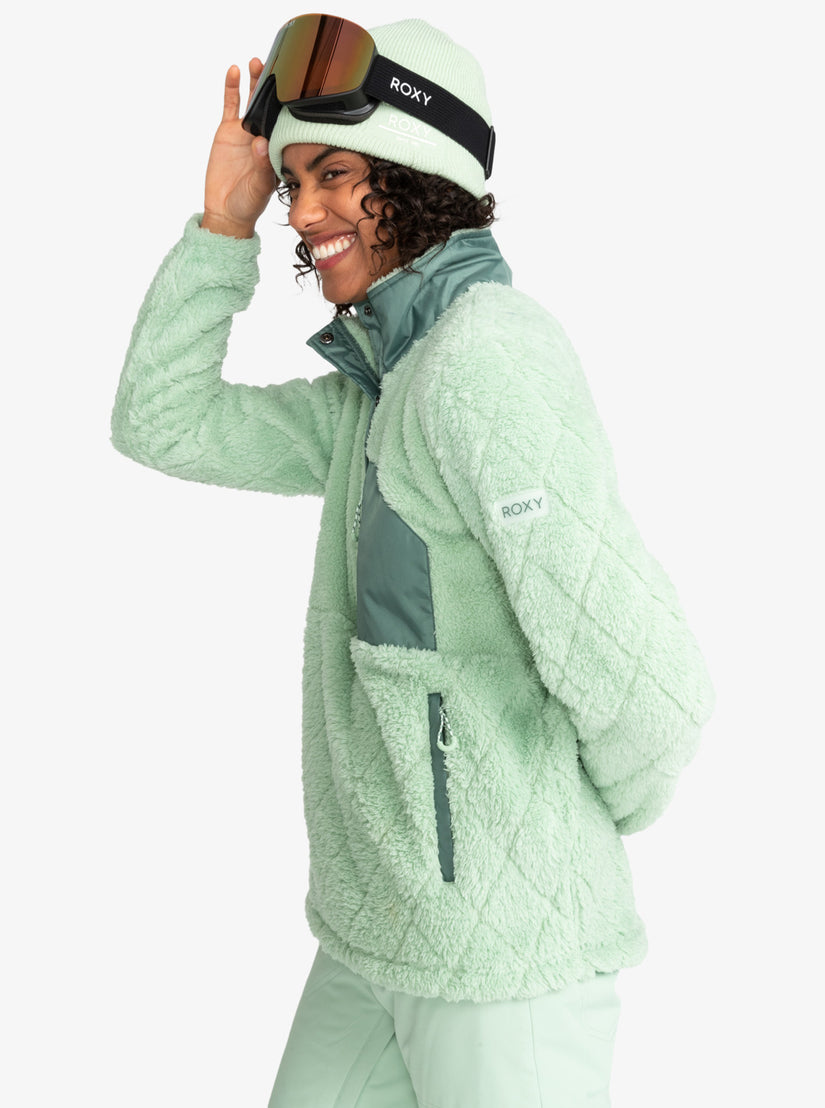 Women Roxy® Alabama Technical Fleece Green | WJUP-15802