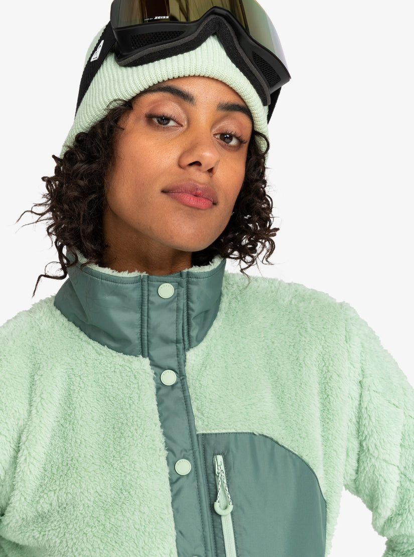 Women Roxy® Alabama Technical Fleece Green | WJUP-15802