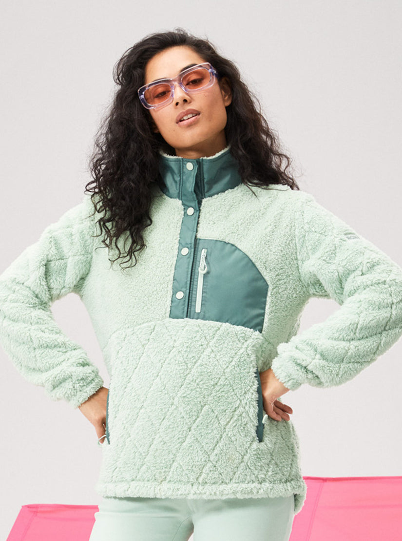 Women Roxy® Alabama Technical Fleece Green | WJUP-15802