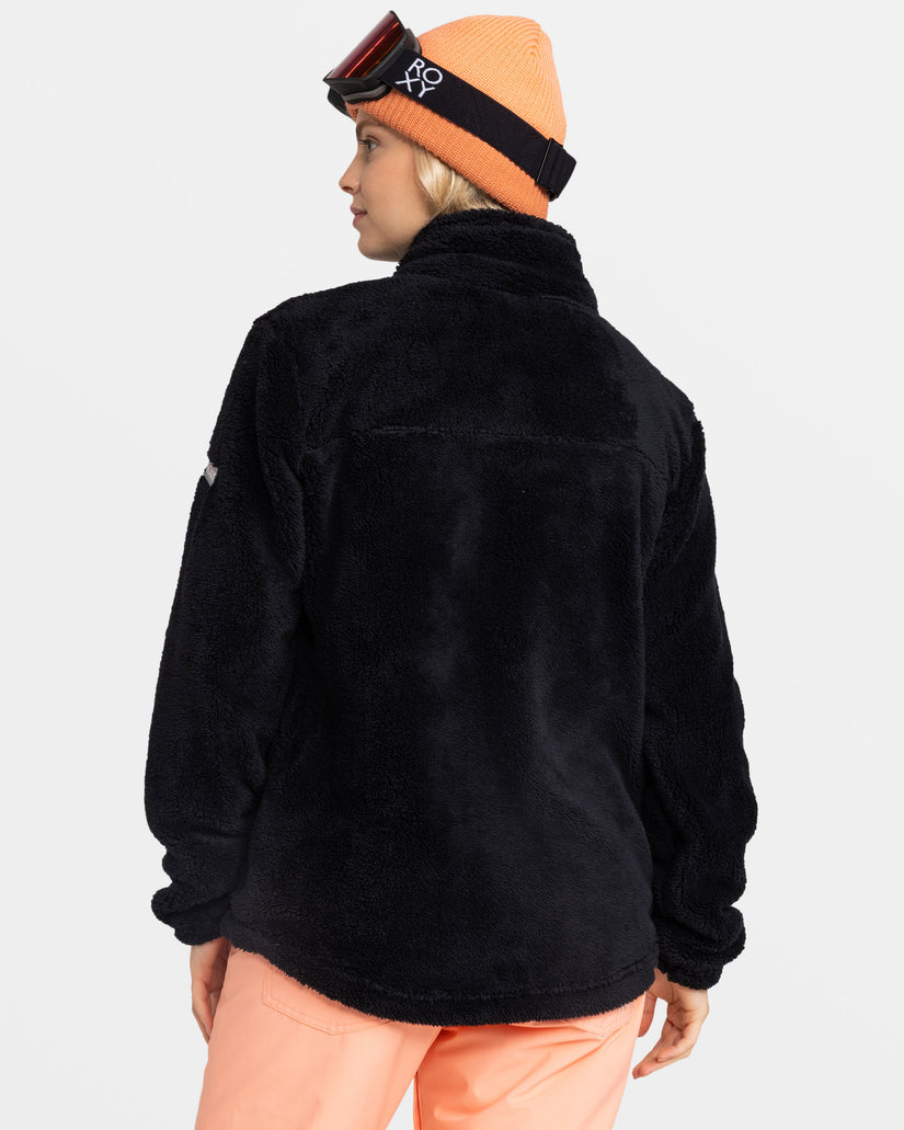 Women Roxy® Alabama Zip-Up Fleece Black | FRUM-02756
