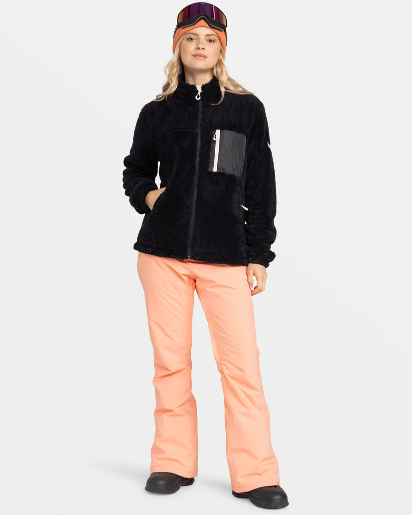 Women Roxy® Alabama Zip-Up Fleece Black | FRUM-02756