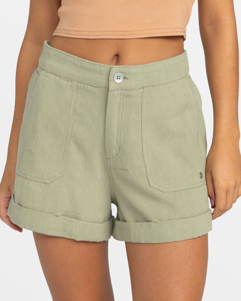 Women Roxy® Alta Casual Shorts Green | DPYT-17659