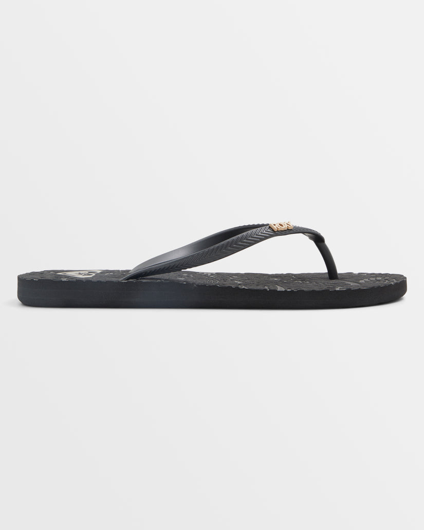 Women Roxy® Antilles II Flip Flops Black | IDLM-63405