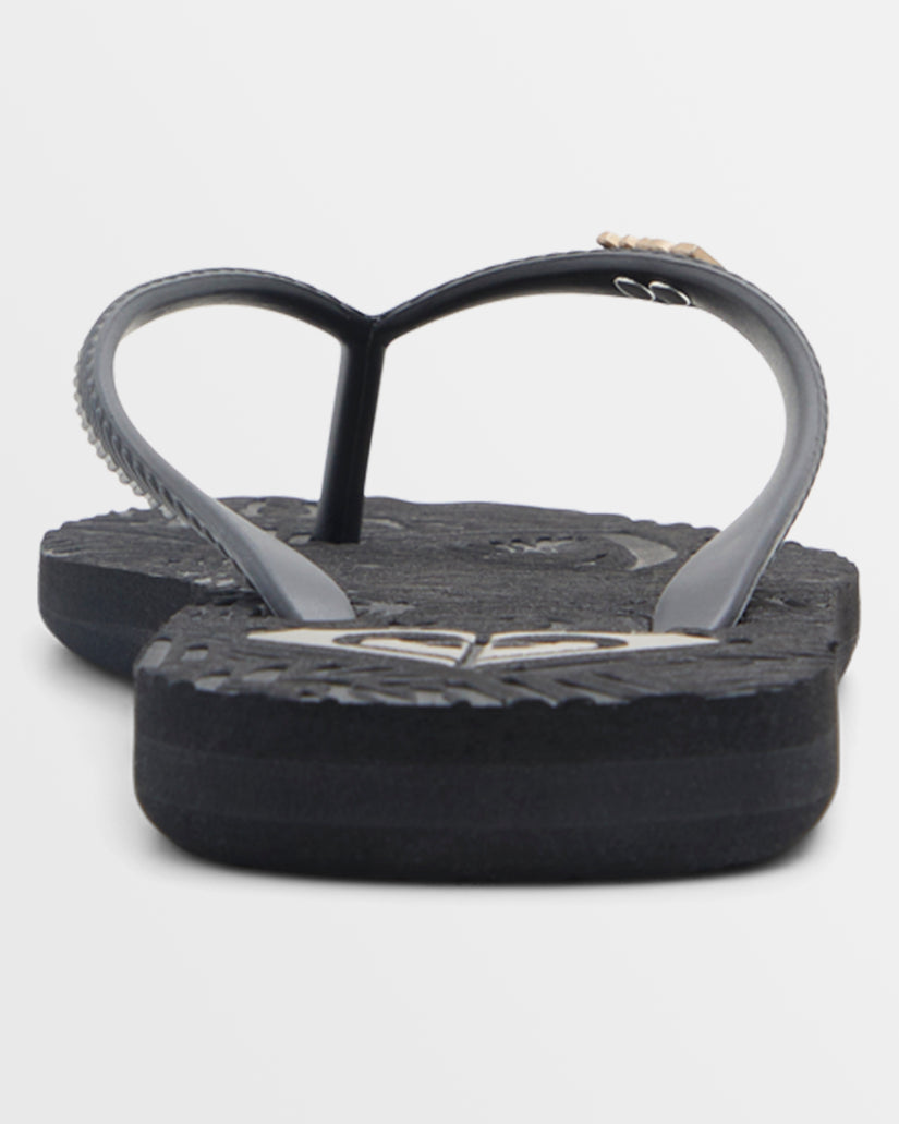 Women Roxy® Antilles II Flip Flops Black | IDLM-63405