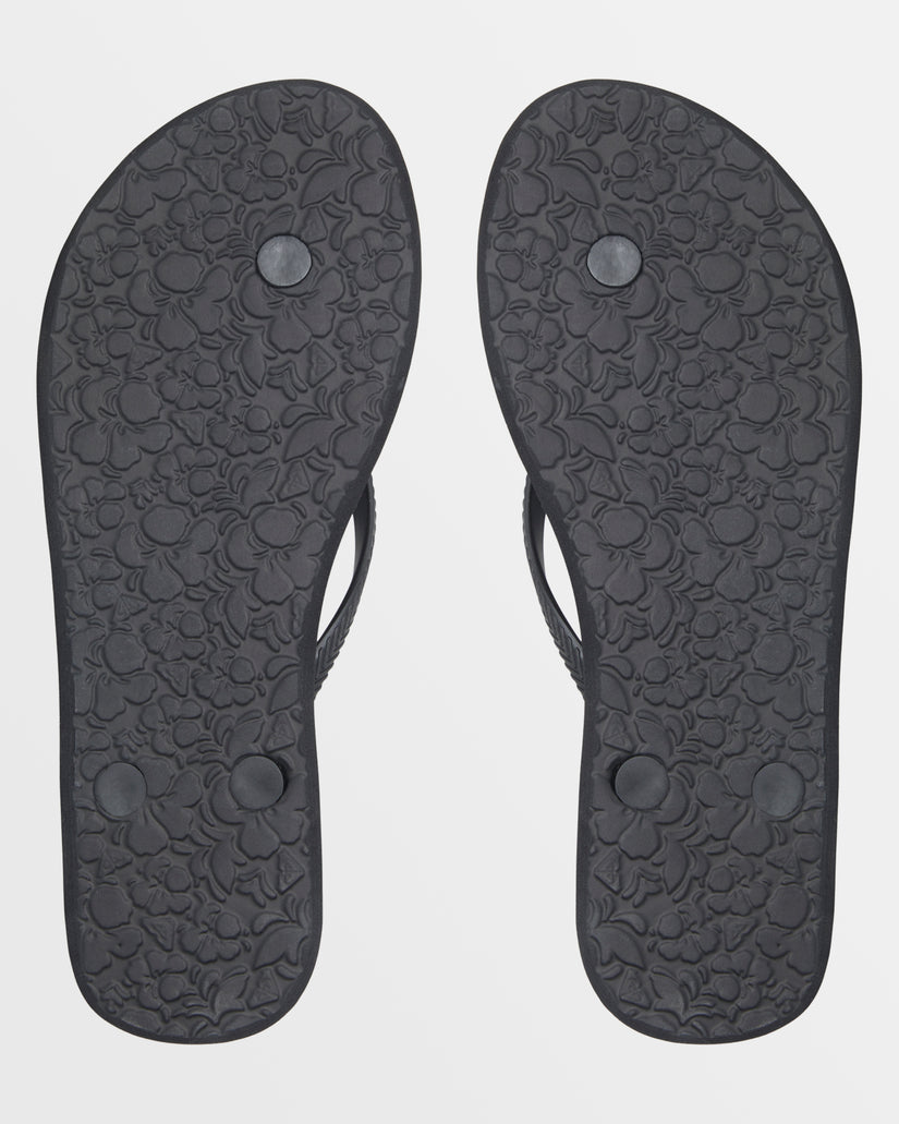 Women Roxy® Antilles II Flip Flops Black | IDLM-63405