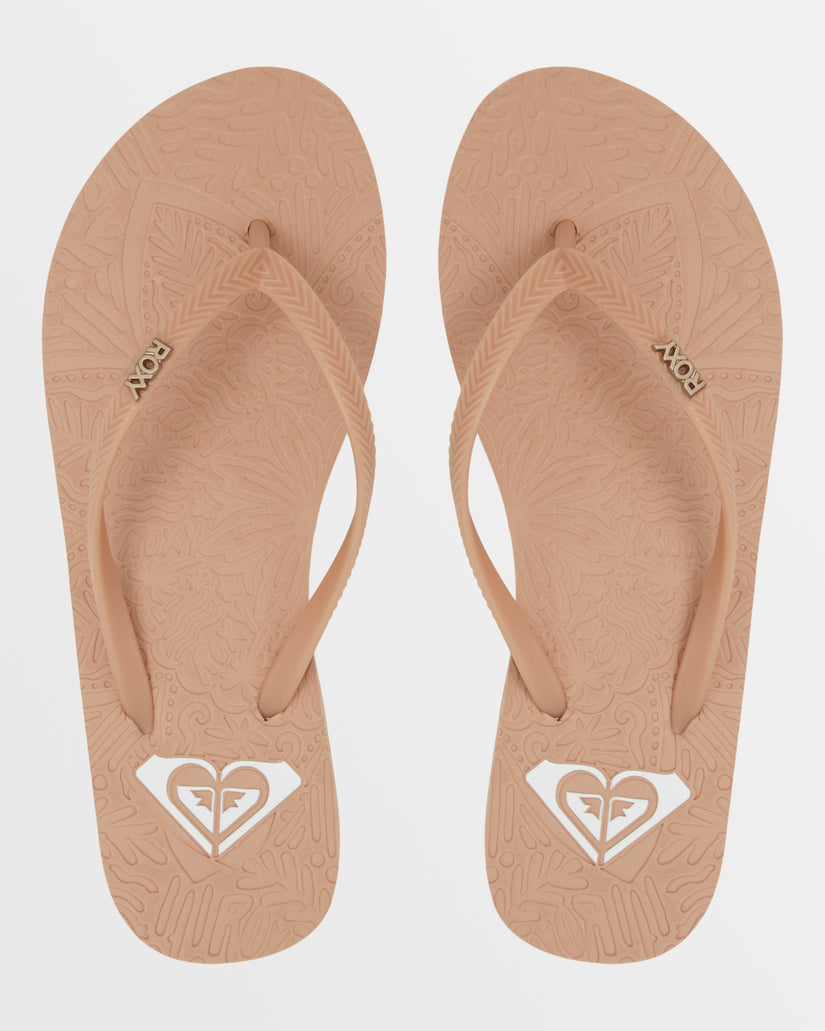 Women Roxy® Antilles II Flip Flops Brown | UMDY-24586