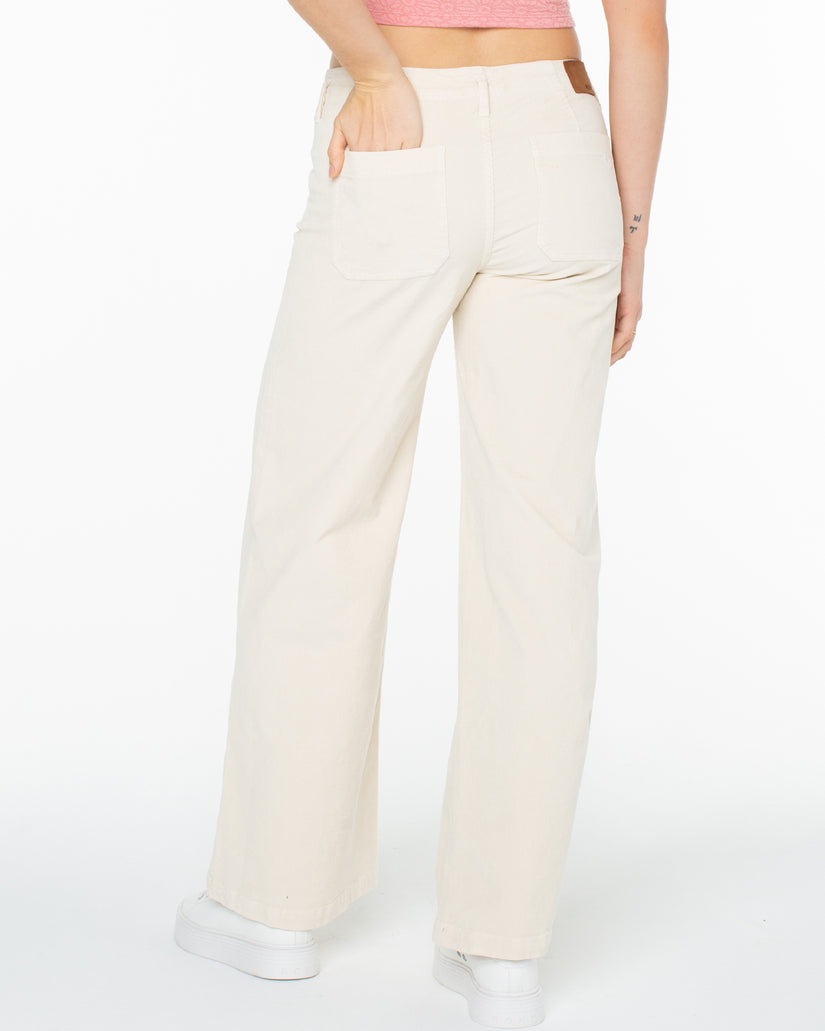 Women Roxy® Baby Baby Wide Leg Corduroy Pants White | VMLW-13876