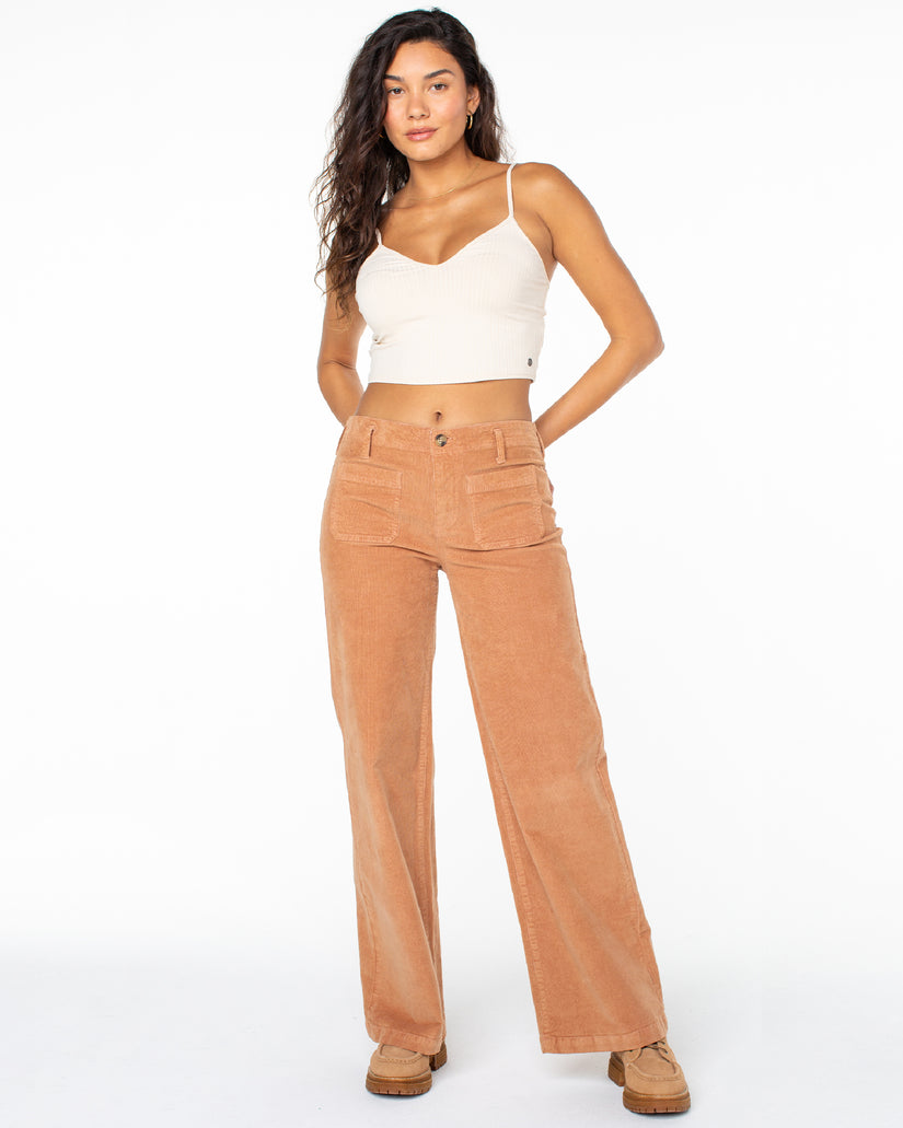 Women Roxy® Baby Baby Wide Leg Corduroy Pants Brown | OFXC-34592