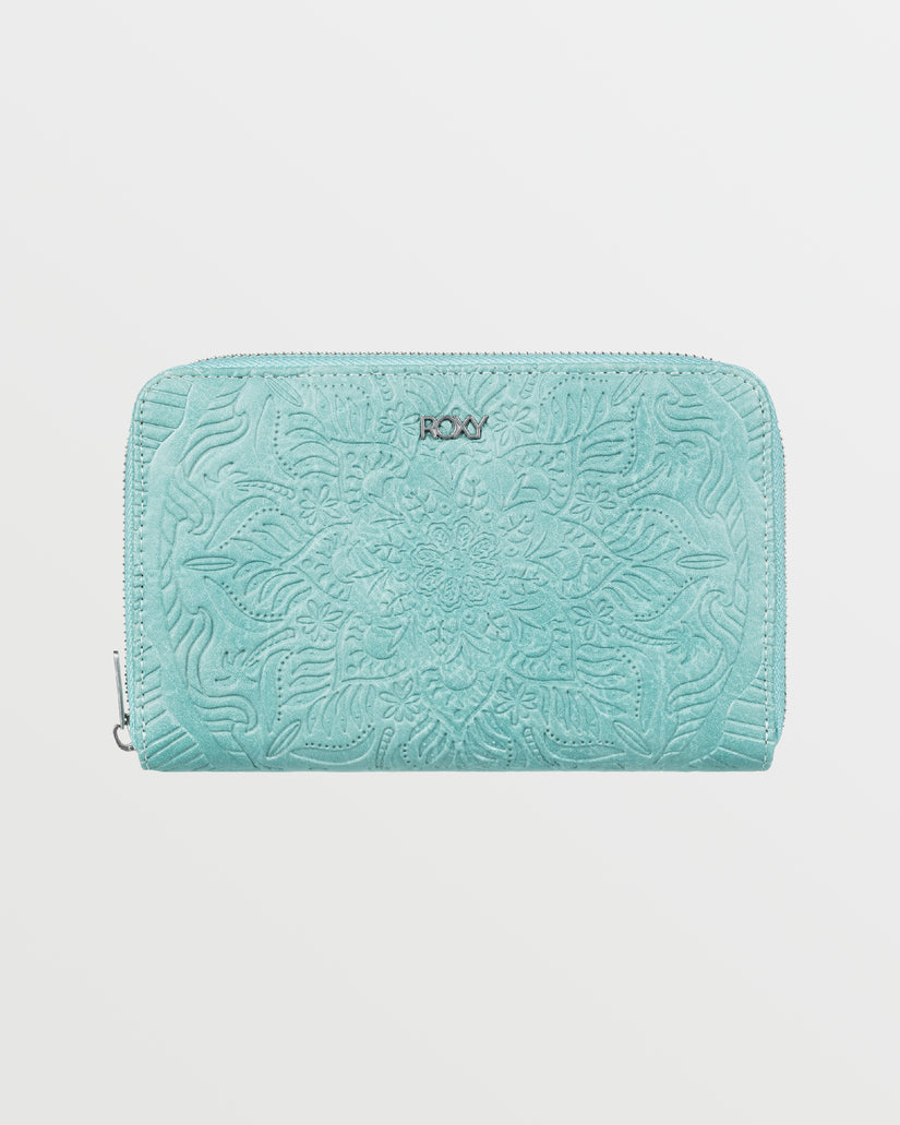 Women Roxy® Back in Brooklyn Zipper Wallet Turquoise | VBHR-85290