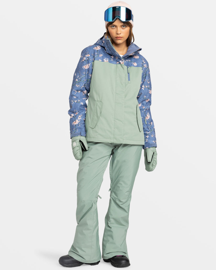 Women Roxy® Backyard Snowboard Pants Green | XASF-70541