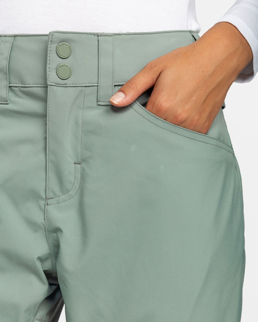Women Roxy® Backyard Snowboard Pants Green | XASF-70541