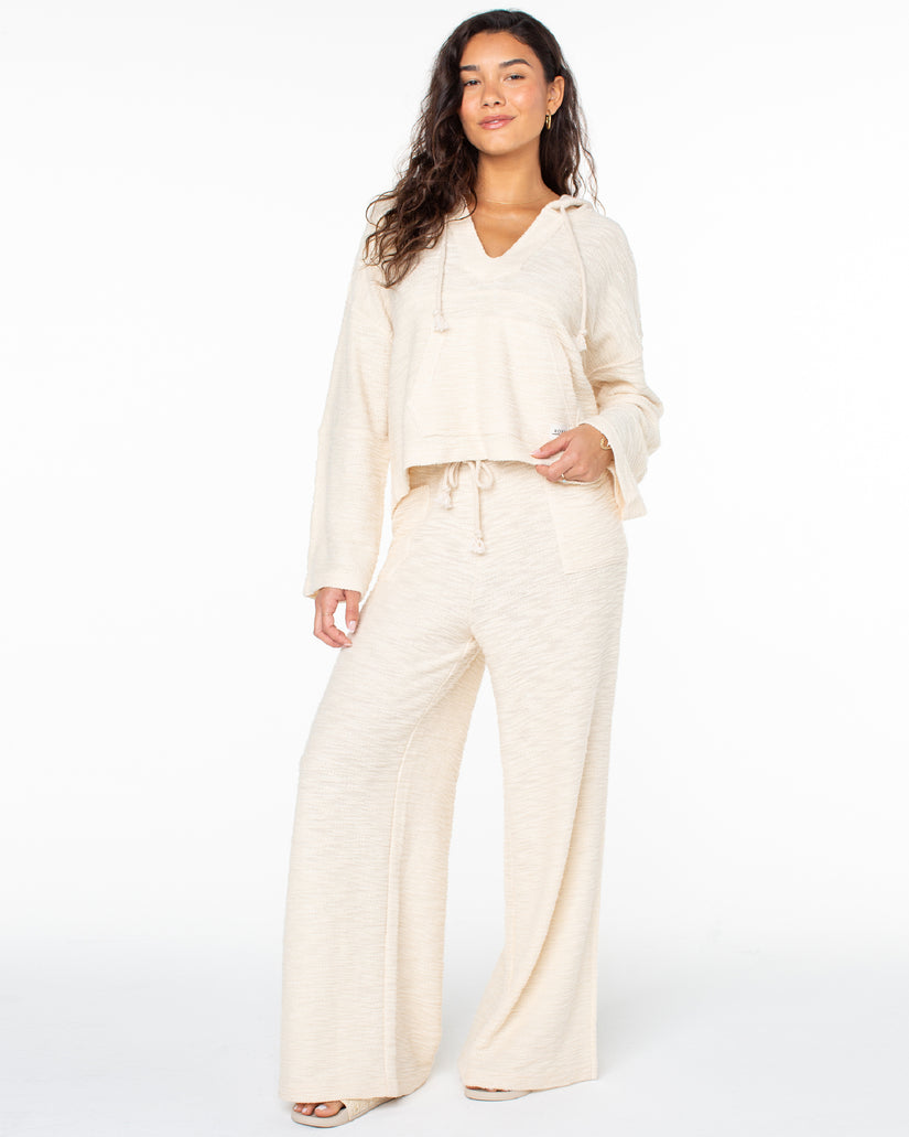 Women Roxy® Beach Breeze Side-Slit Wide Leg Pants White | XOUA-20619