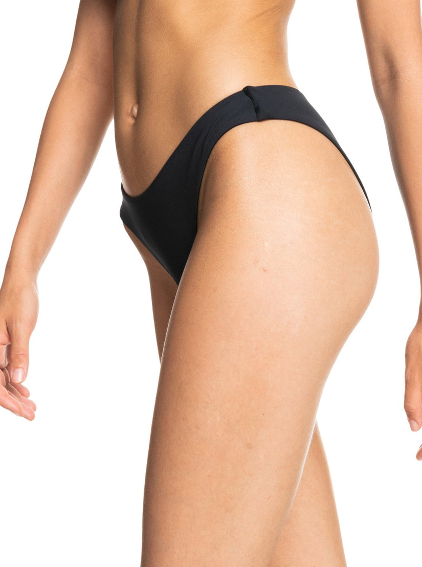 Women Roxy® Beach Classics High Leg Bikini Bottoms Black | JPFT-12350