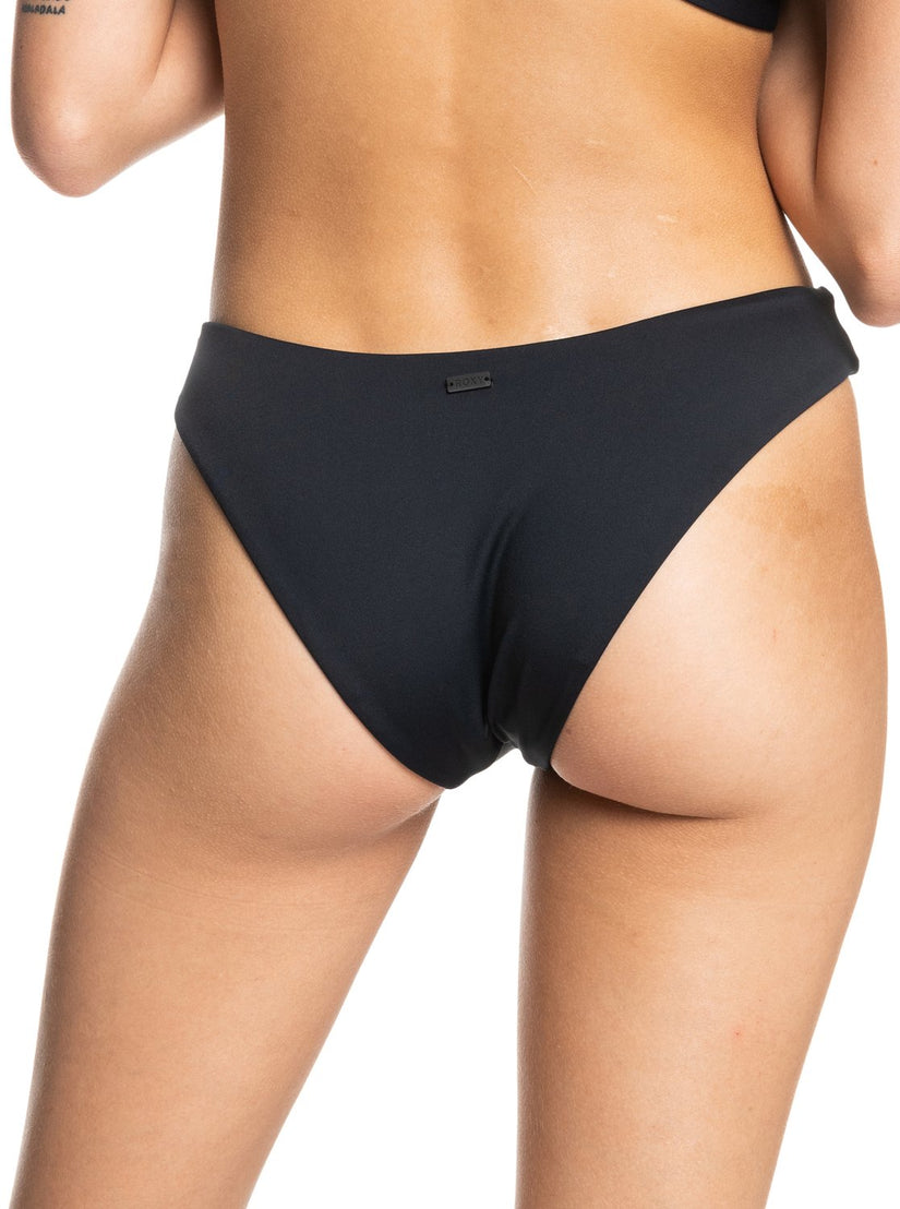 Women Roxy® Beach Classics High Leg Bikini Bottoms Black | JPFT-12350