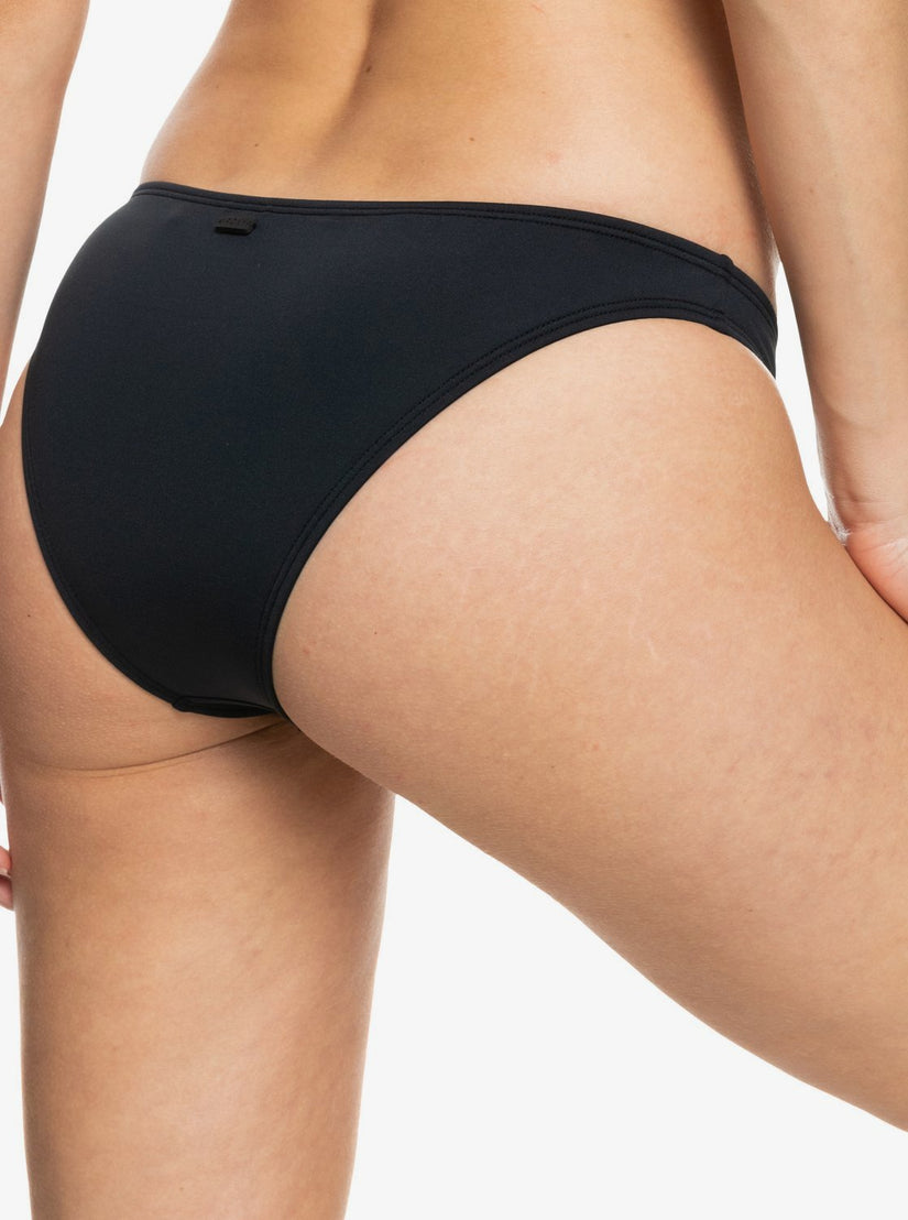 Women Roxy® Beach Classics Moderate Bikini Bottoms Black | GISM-24650