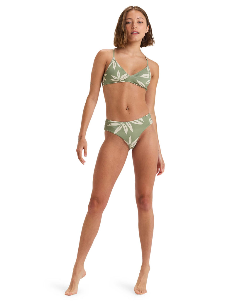 Women Roxy® Beach Classics Strappy Bra Bikini Tops Green | MYQN-71502