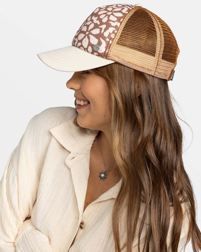 Women Roxy® Beautiful Morning Trucker Hats Brown | NJUH-82693