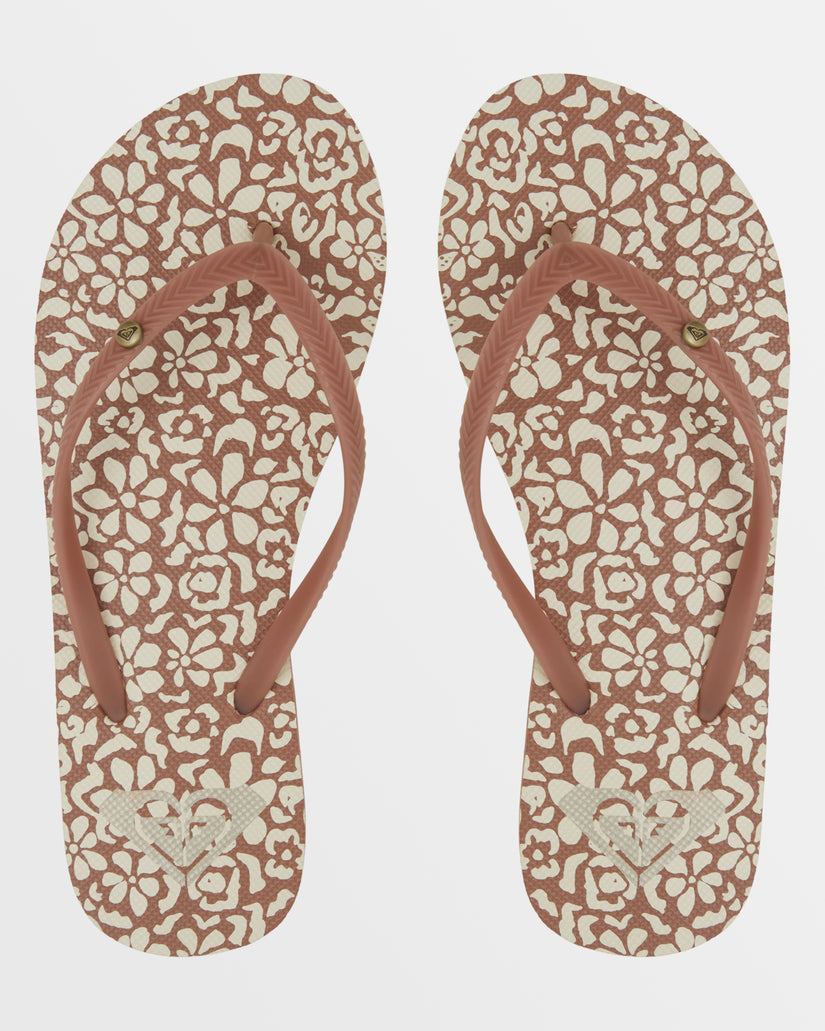 Women Roxy® Bermuda Print Sandals Brown | CDKQ-75214