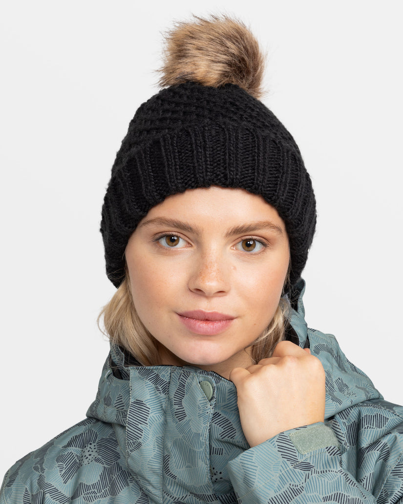 Women Roxy® Blizzard Cuff Beanie Black | LFCE-89324