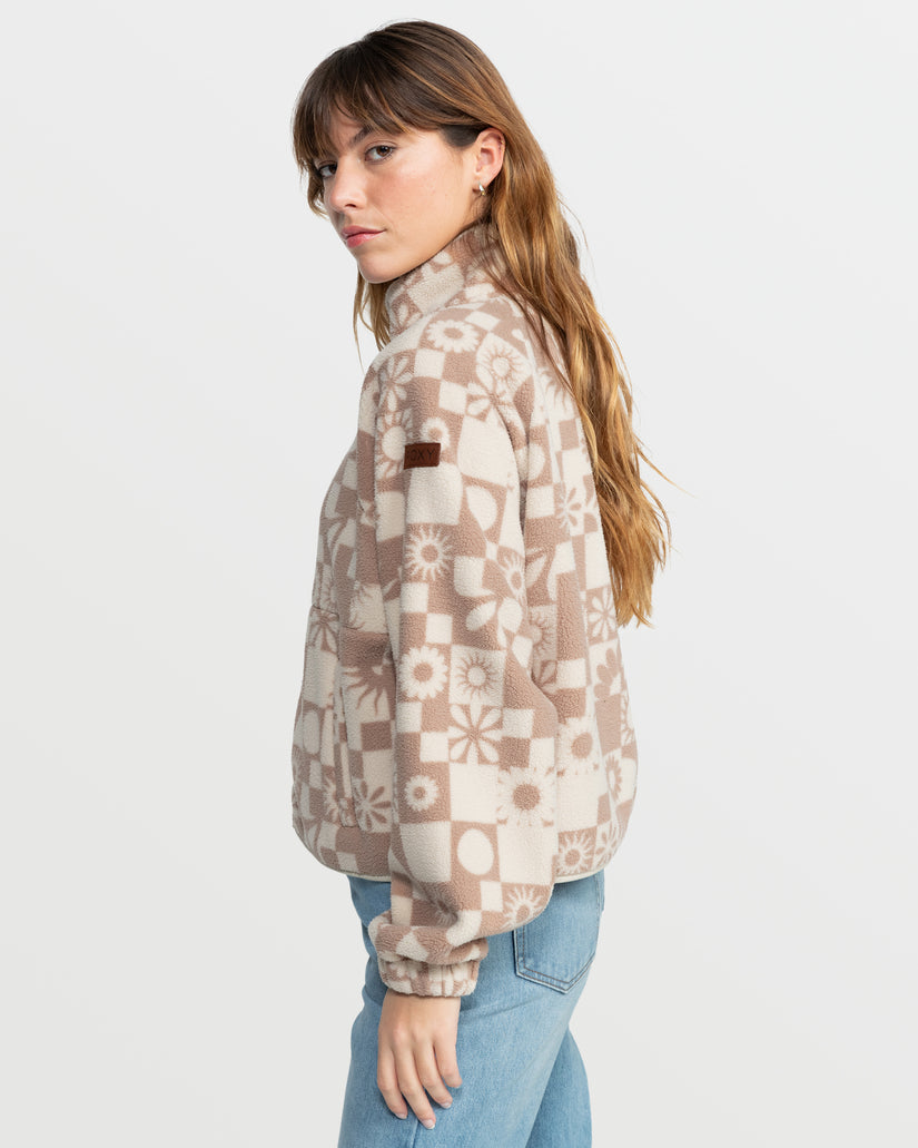Women Roxy® Blurry Cloud Fleece Jackets Apricot | MWJI-43968