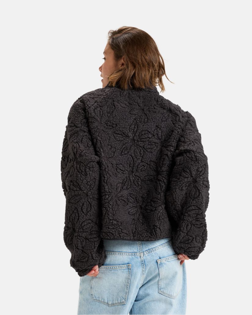 Women Roxy® Blurry Cloud Full Zip Polar Jackets Black | LEWP-21560