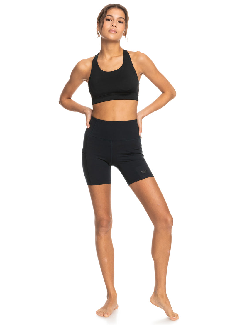 Women Roxy® Bold Moves Sports Bra Black | QUIV-81934