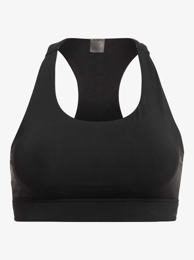 Women Roxy® Bold Moves Sports Bra Black | QUIV-81934