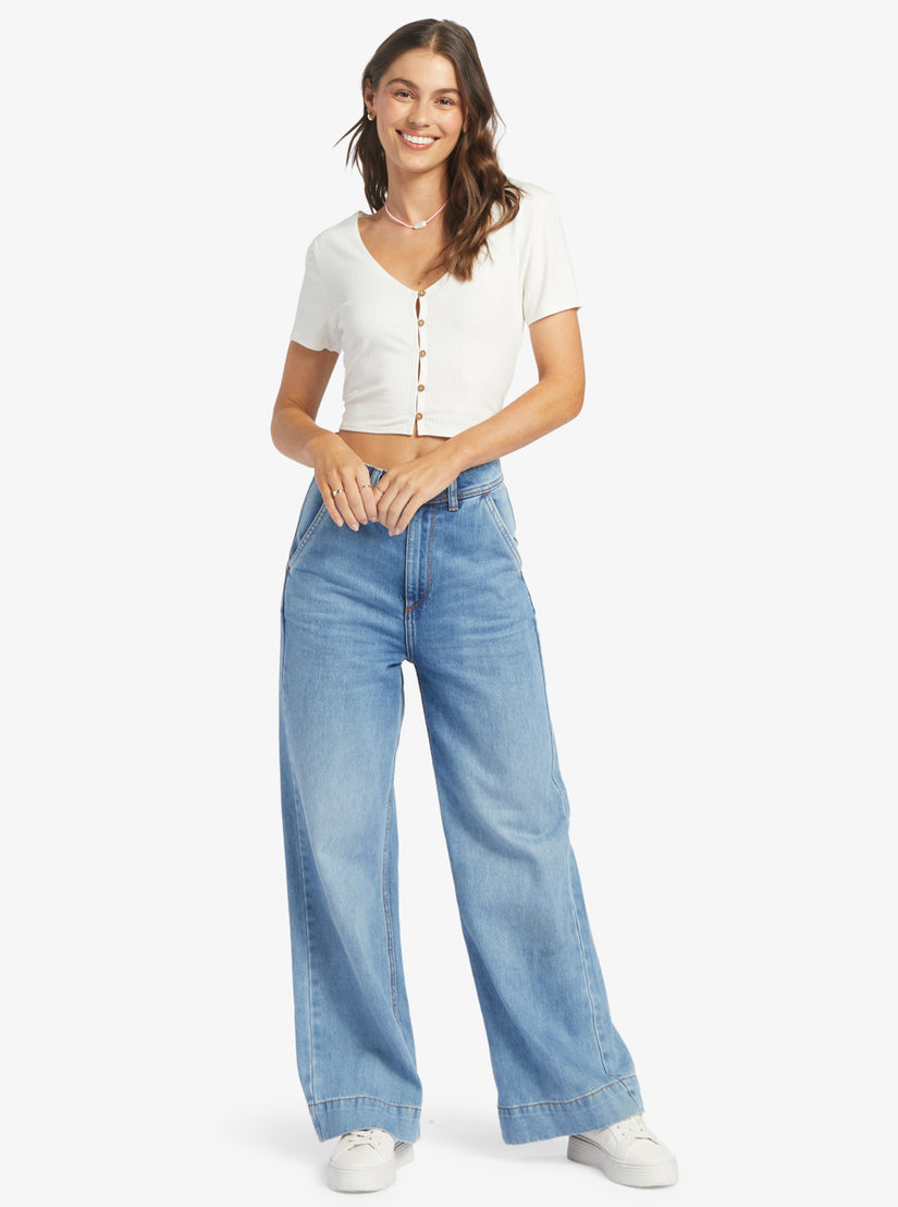 Women Roxy® Born With It Crop Tops White | NEGO-67053