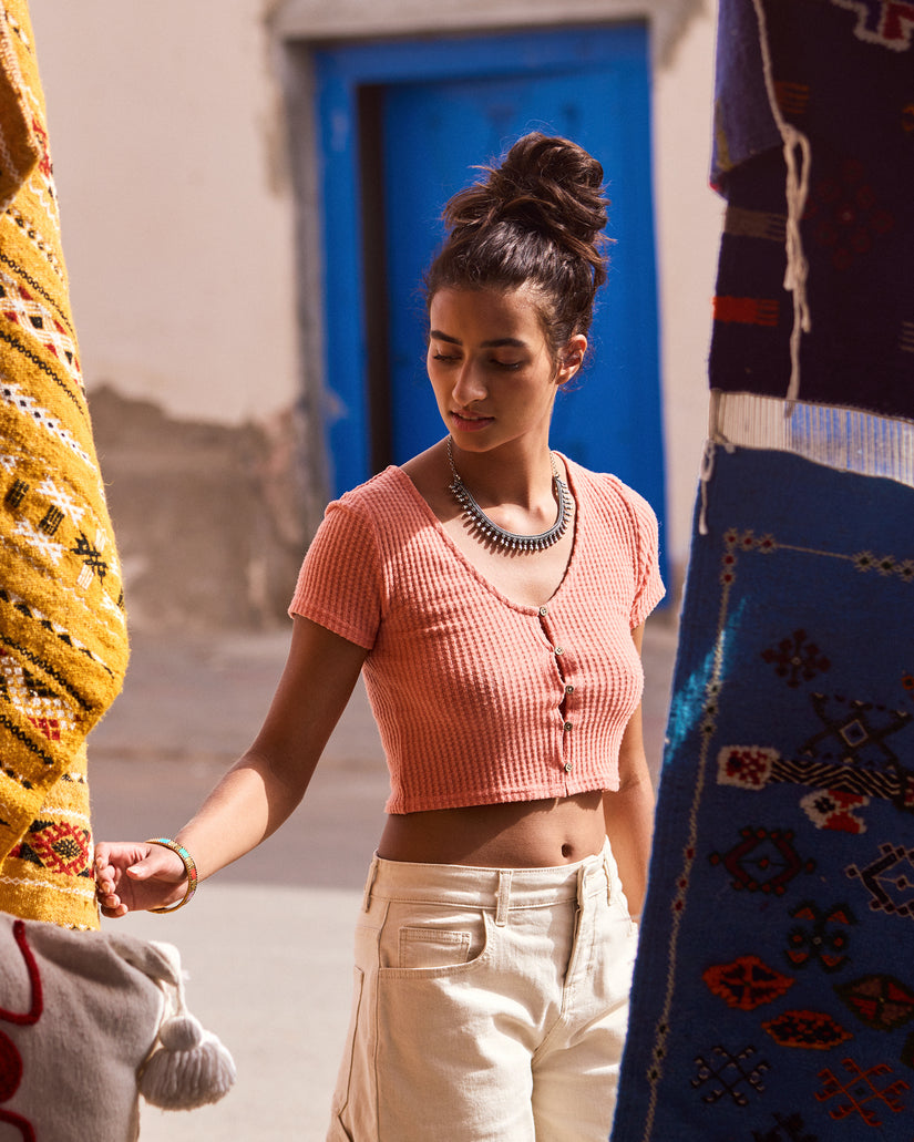 Women Roxy® Born With It Cropped Tops Pink | XSGM-02145