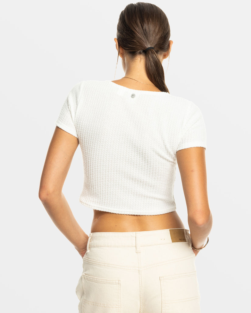 Women Roxy® Born With It Cropped Tops White | JTMF-85031