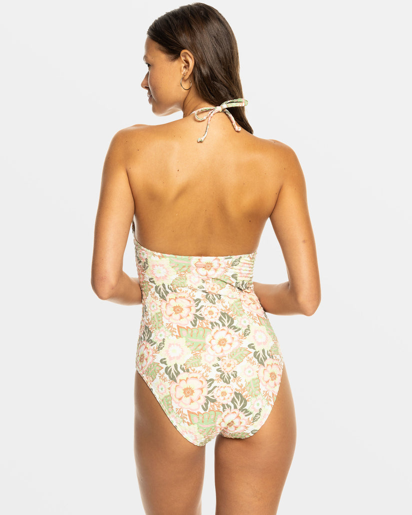 Women Roxy® Canarias One Piece Swimsuits Green Flower | TXRF-02451