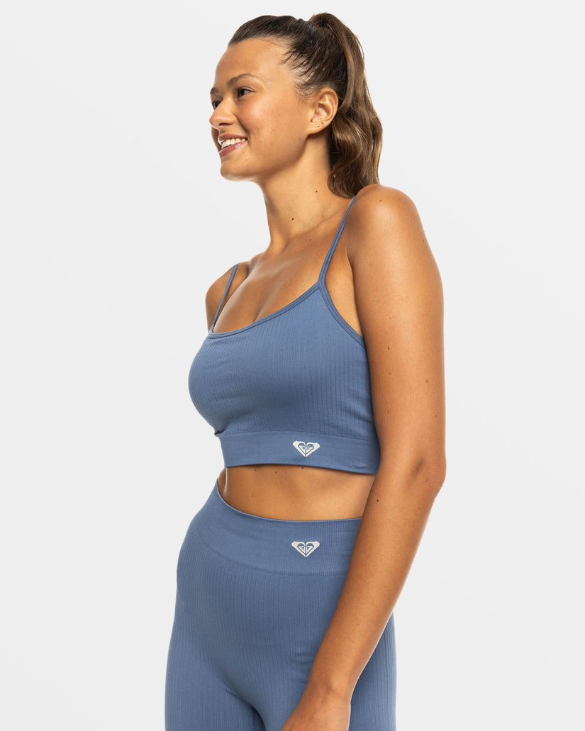 Women Roxy® Chill Out Sports Bra Blue | JCQP-20947