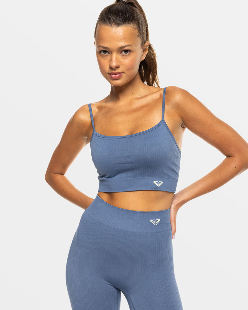 Women Roxy® Chill Out Sports Bra Blue | JCQP-20947