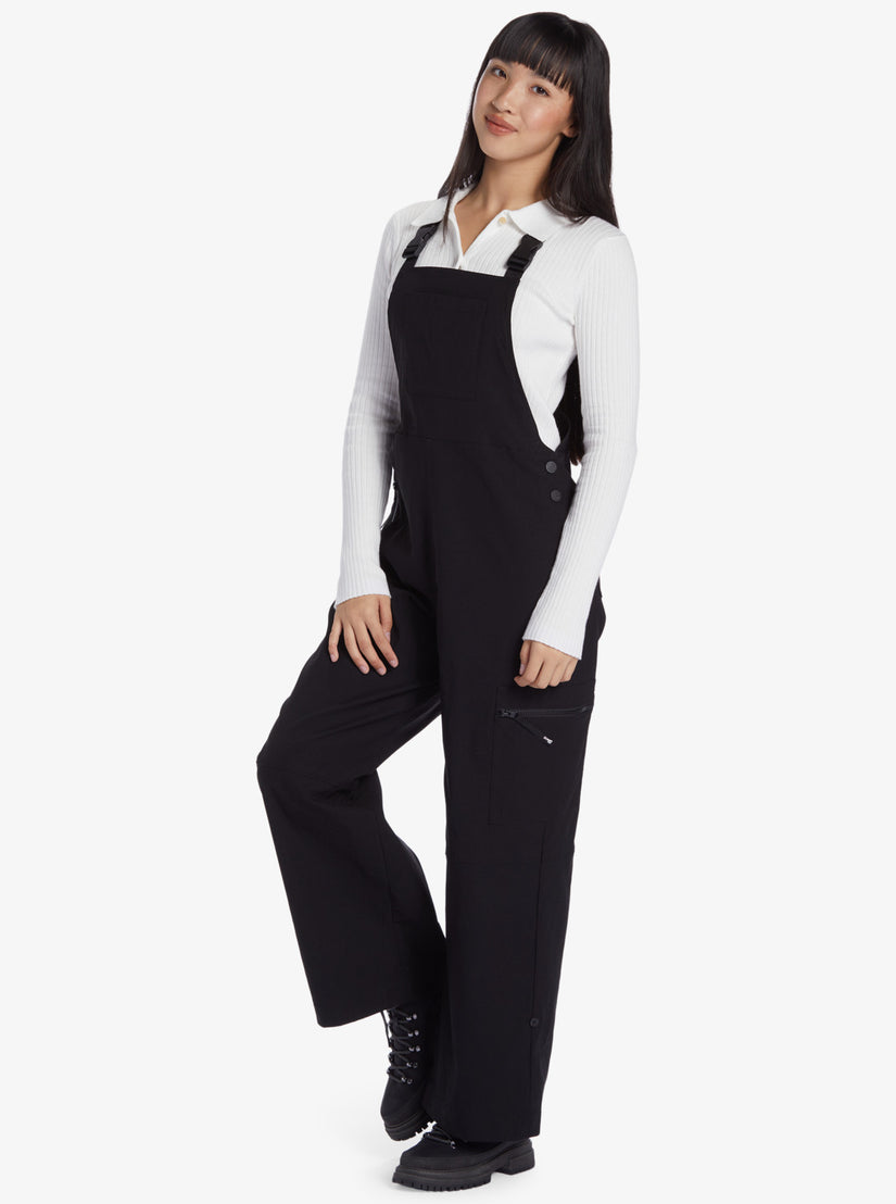 Women Roxy® Chloe Kim Cargo Overalls Black | EFRV-96825