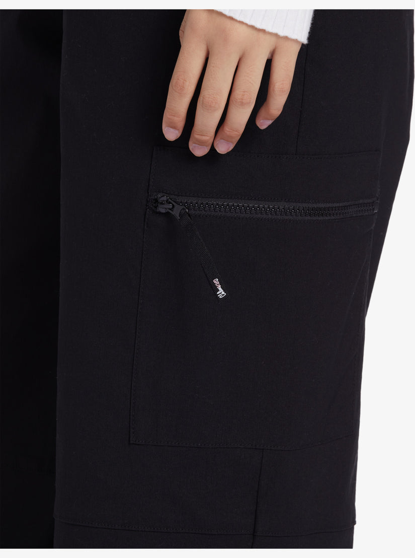 Women Roxy® Chloe Kim Cargo Overalls Black | EFRV-96825