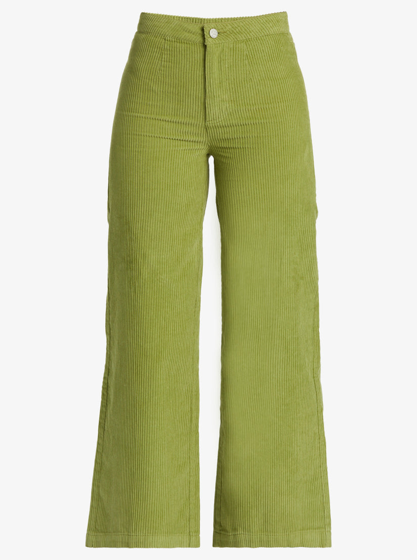 Women Roxy® Chloe Kim Corduroy Pants Green | OSAL-89643