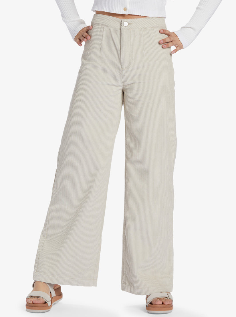 Women Roxy® Chloe Kim Corduroy Pants White | PKGO-08749