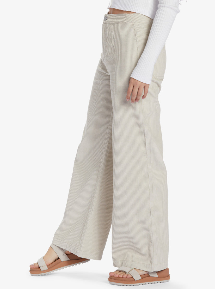 Women Roxy® Chloe Kim Corduroy Pants White | PKGO-08749