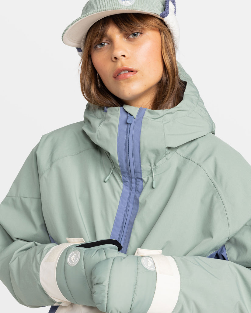 Women Roxy® Chloe Kim Mittens Snow Gloves Green | RDPF-39168