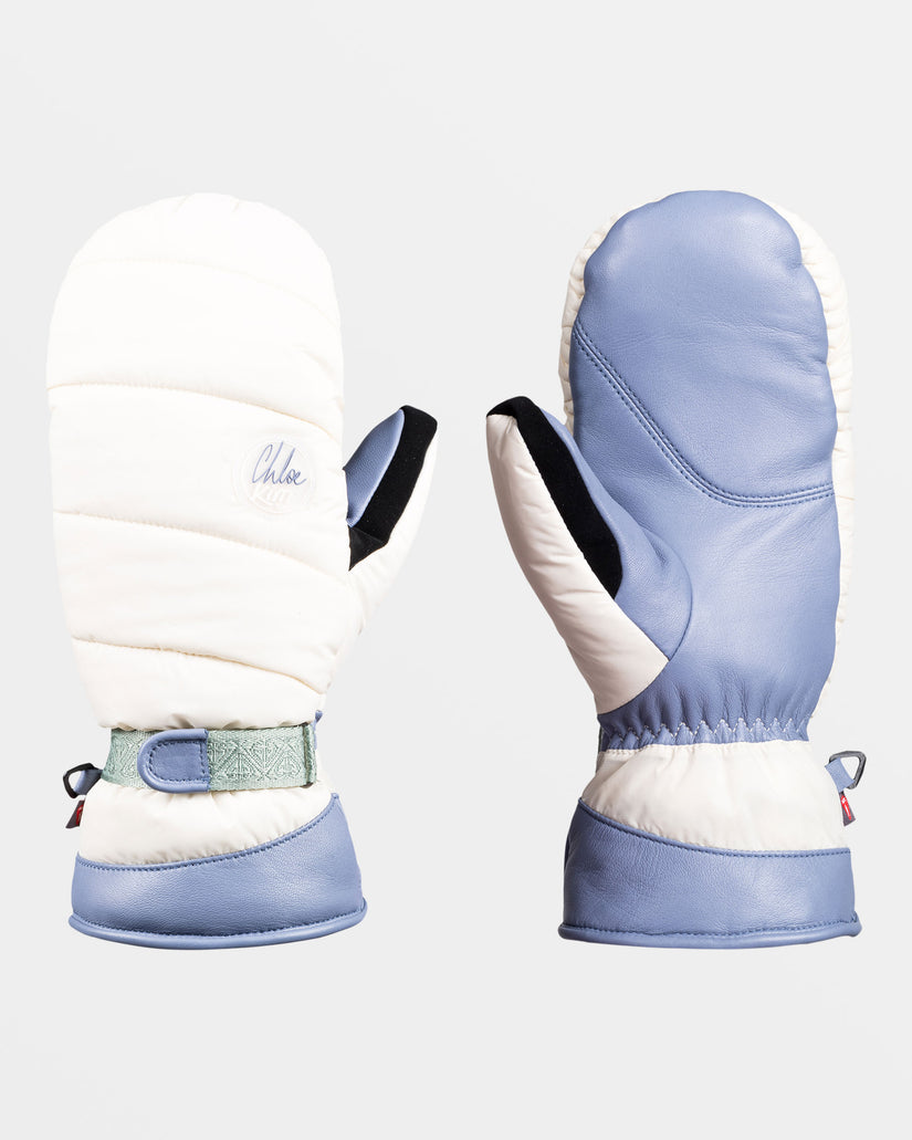 Women Roxy® Chloe Kim Mittens Snow Gloves White | STJH-32581
