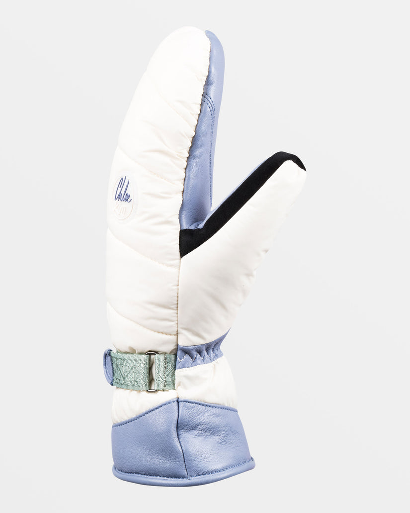 Women Roxy® Chloe Kim Mittens Snow Gloves White | STJH-32581