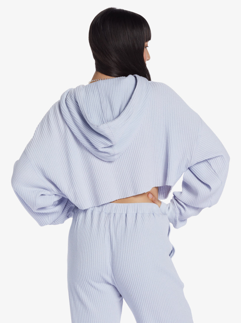 Women Roxy® Chloe Kim Off Duty Crop Hoodie Blue | YSVT-78364