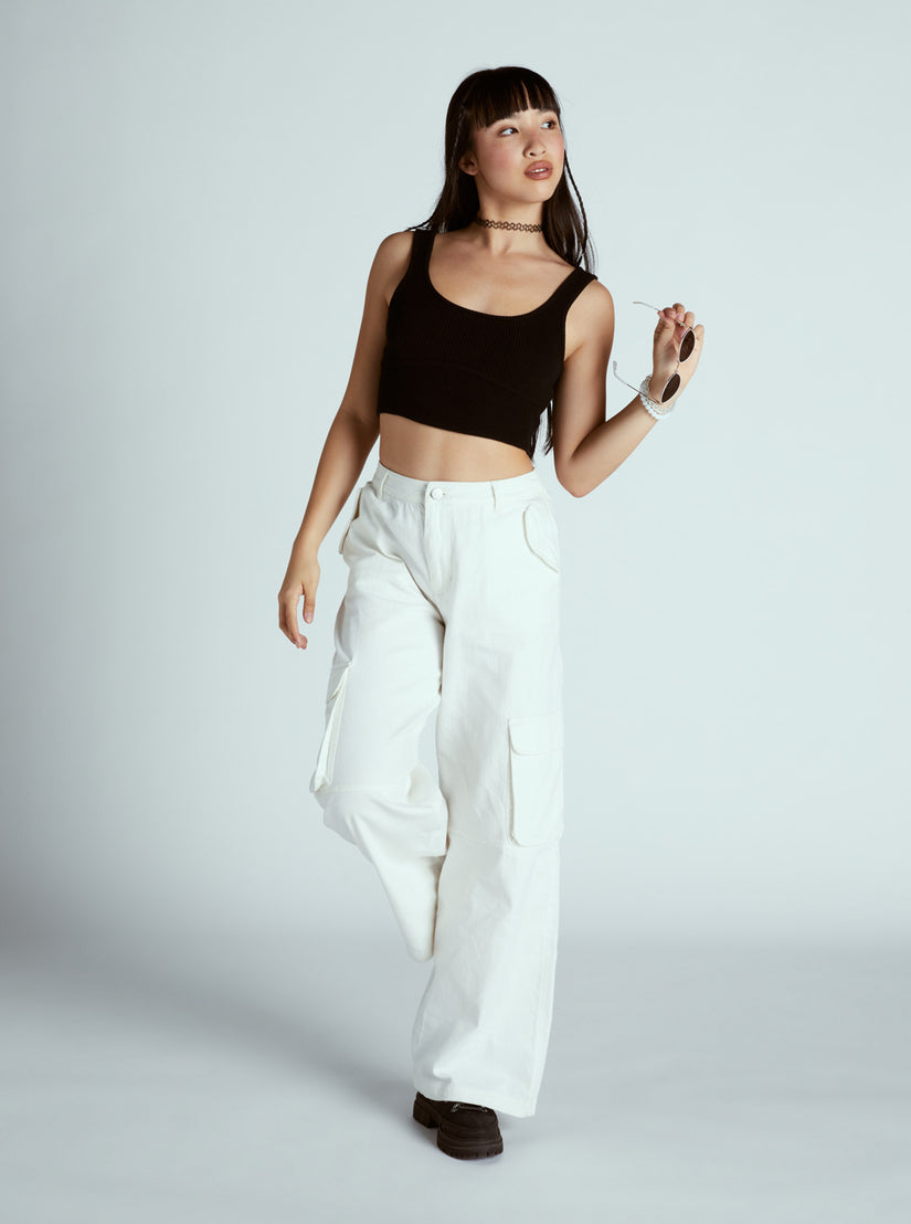 Women Roxy® Chloe Kim Ribbed Knit Tops Black | AGUZ-96185