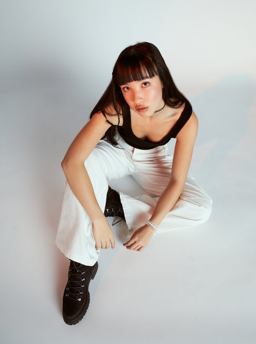 Women Roxy® Chloe Kim Ribbed Knit Tops Black | AGUZ-96185